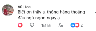 Học viên biết ơn thầy vì ngủ ngon ngay