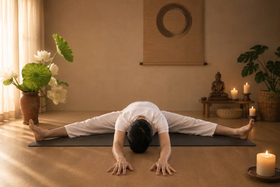 Tư thế Yin Yoga giạng chân
